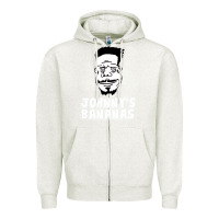 Oatmeal Heather johnny's bananas Zipper Hoodie - linhVisuals