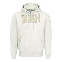 Oatmeal Heather Rush Classic Zipper Hoodie - linhVisuals