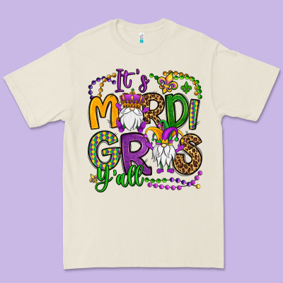 It's Mardi Gras Y'all Gnomes Premium Tee Designed By Oliviacreatesart