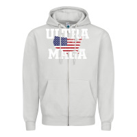 Dove Grey ULTRA MAGA Zipper Hoodie - linhVisuals