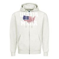 Oatmeal Heather ULTRA MAGA Zipper Hoodie - linhVisuals
