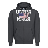 Smoke ULTRA MAGA Zipper Hoodie - linhVisuals