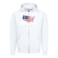 White ULTRA MAGA Zipper Hoodie - linhVisuals