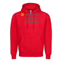 Red artcenter, college design Zipper Hoodie - linhVisuals