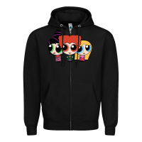 Black power puff girls Zipper Hoodie - linhVisuals