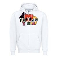 White power puff girls Zipper Hoodie - linhVisuals
