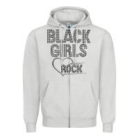 Dove Grey black girls rock Zipper Hoodie - linhVisuals