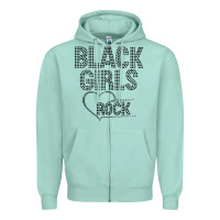 Seafoam black girls rock Zipper Hoodie - linhVisuals