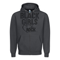 Smoke black girls rock Zipper Hoodie - linhVisuals