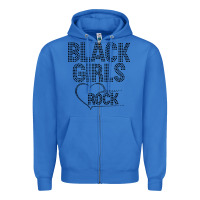 True Royal black girls rock Zipper Hoodie - linhVisuals