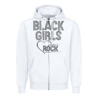 White black girls rock Zipper Hoodie - linhVisuals