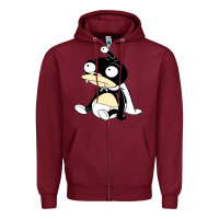 Burgundy nibbler  futurama Zipper Hoodie - linhVisuals