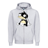 Heather Grey nibbler  futurama Zipper Hoodie - linhVisuals