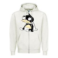 Oatmeal Heather nibbler  futurama Zipper Hoodie - linhVisuals