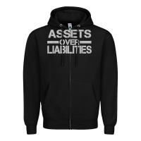 Black assets over liabilities mens t shirt Zipper Hoodie - linhVisuals