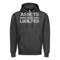 Charcoal Heather assets over liabilities mens t shirt Zipper Hoodie - linhVisuals