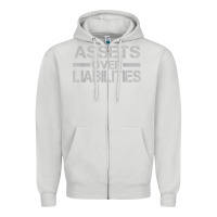 Dove Grey assets over liabilities mens t shirt Zipper Hoodie - linhVisuals
