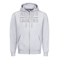 Heather Grey assets over liabilities mens t shirt Zipper Hoodie - linhVisuals