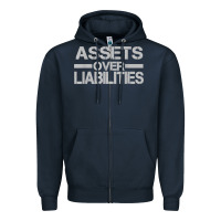 Navy assets over liabilities mens t shirt Zipper Hoodie - linhVisuals
