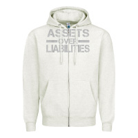 Oatmeal Heather assets over liabilities mens t shirt Zipper Hoodie - linhVisuals