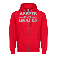 Red assets over liabilities mens t shirt Zipper Hoodie - linhVisuals