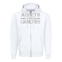 White assets over liabilities mens t shirt Zipper Hoodie - linhVisuals