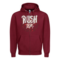 Burgundy Rush 1974 Zipper Hoodie - linhVisuals