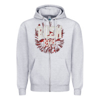 Heather Grey Rush 1974 Zipper Hoodie - linhVisuals