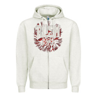 Oatmeal Heather Rush 1974 Zipper Hoodie - linhVisuals