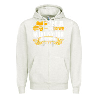 Oatmeal Heather i'm a bus driver what is your superpower driving school bus t shirt Zipper Hoodie - linhVisuals