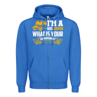 True Royal i'm a bus driver what is your superpower driving school bus t shirt Zipper Hoodie - linhVisuals