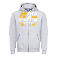 Heather Grey i'm a bus driver what is your superpower driving school bus t shirt Zipper Hoodie - linhVisuals
