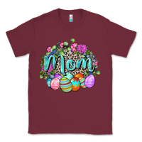 Burgundy Easter Mom  Happy Easter Day Classic Tee - CowGirlArtShop
