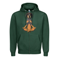 Sports Green yoga fitness bluetick coonhound dog 363 bodybuilding Zipper Hoodie - linhVisuals