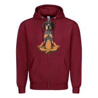 Burgundy yoga fitness bluetick coonhound dog 363 bodybuilding Zipper Hoodie - linhVisuals