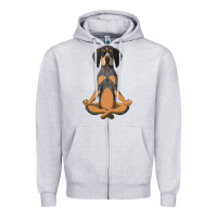 Heather Grey yoga fitness bluetick coonhound dog 363 bodybuilding Zipper Hoodie - linhVisuals