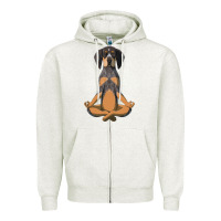Oatmeal Heather yoga fitness bluetick coonhound dog 363 bodybuilding Zipper Hoodie - linhVisuals