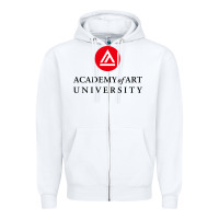 White academy of art, college design Zipper Hoodie - linhVisuals