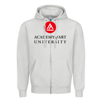 Dove Grey academy of art, college design Zipper Hoodie - linhVisuals