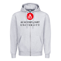Heather Grey academy of art, college design Zipper Hoodie - linhVisuals