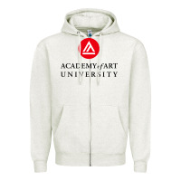 Oatmeal Heather academy of art, college design Zipper Hoodie - linhVisuals