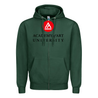 Sports Green academy of art, college design Zipper Hoodie - linhVisuals