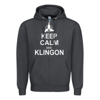 Smoke keep calm and klingon Zipper Hoodie - linhVisuals