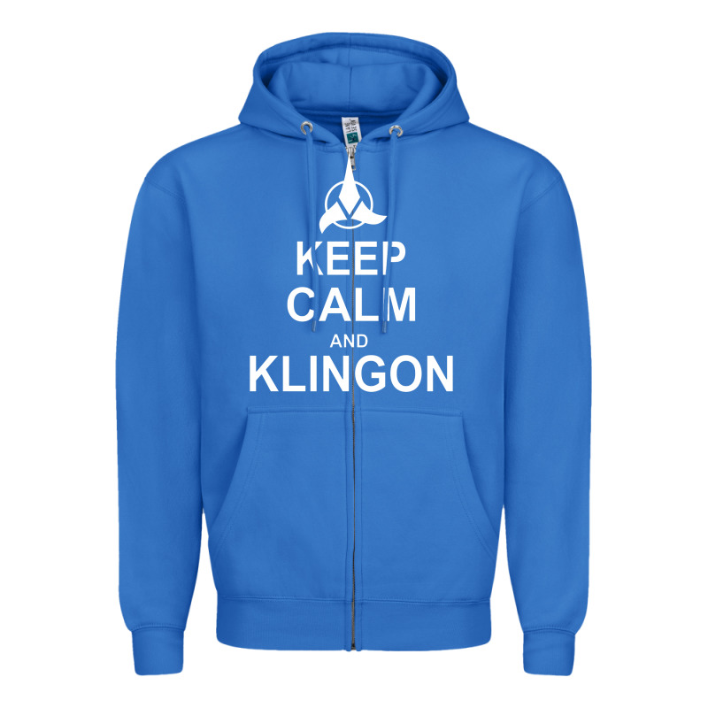 Keep Calm And Klingon Zipper Hoodie by linhVisuals | Teevron