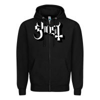 Black ghost Zipper Hoodie - linhVisuals