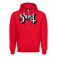 Red ghost Zipper Hoodie - linhVisuals