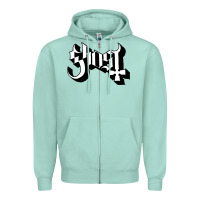 Seafoam ghost Zipper Hoodie - linhVisuals