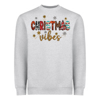 Heather Grey christmas vibes Heavyweight Sweatshirt - JahusDesignShop