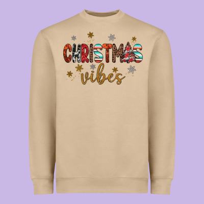 Christmas Vibes Heavyweight Sweatshirt Designed By Jahusdesignshop