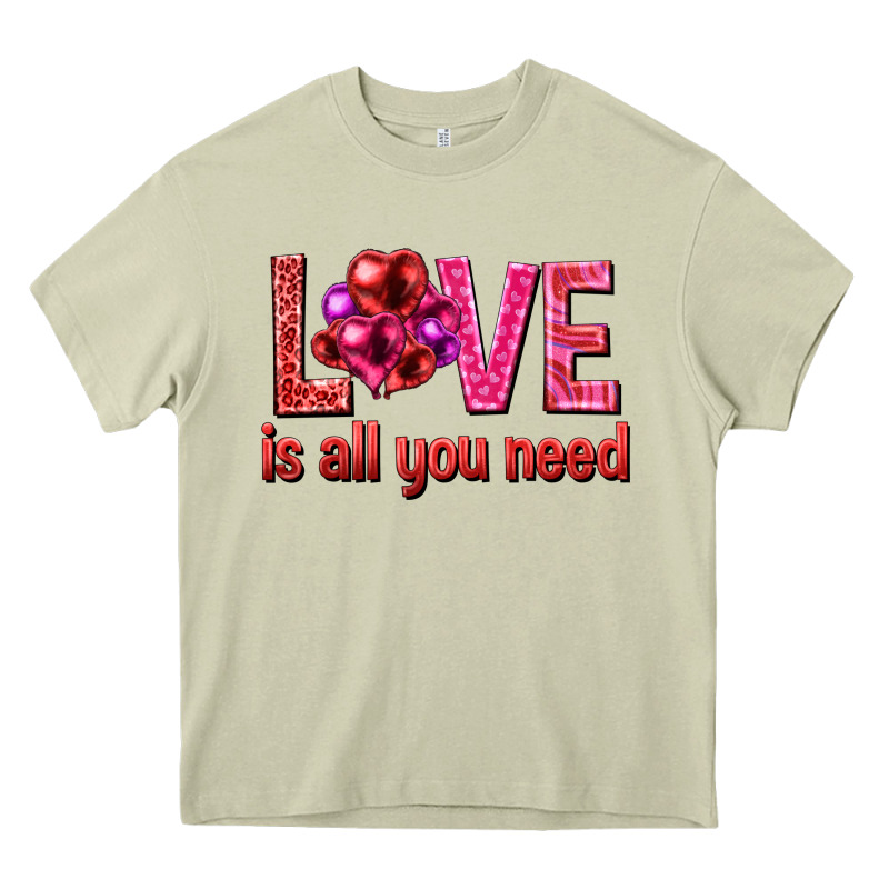 Love Is All You Need Valentine's Day Heavy Core Tee by HowdyJamesFarm | Teevron